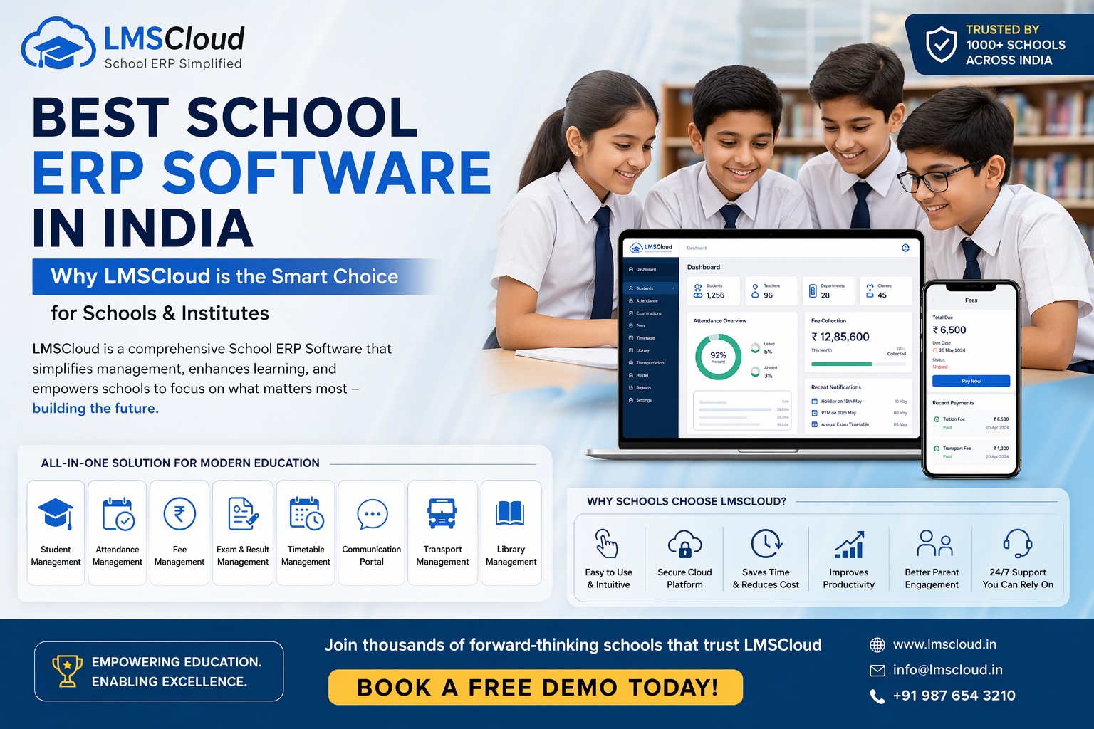 Best School ERP Software in India: Why LMSCloud is the Smart Choice for Schools & Institutes