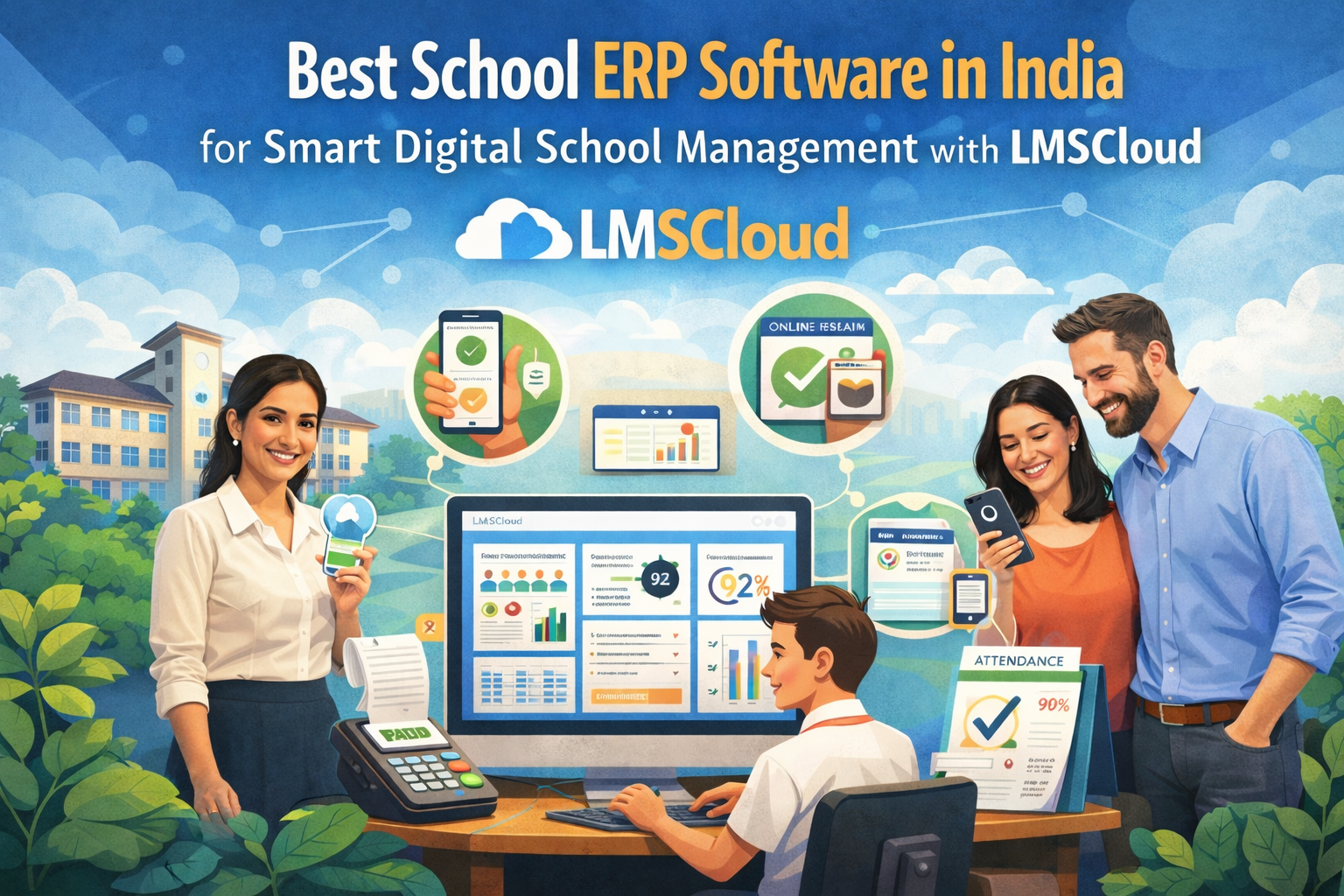 Best School ERP Software in India for Smart Digital School Management with LMSCloud