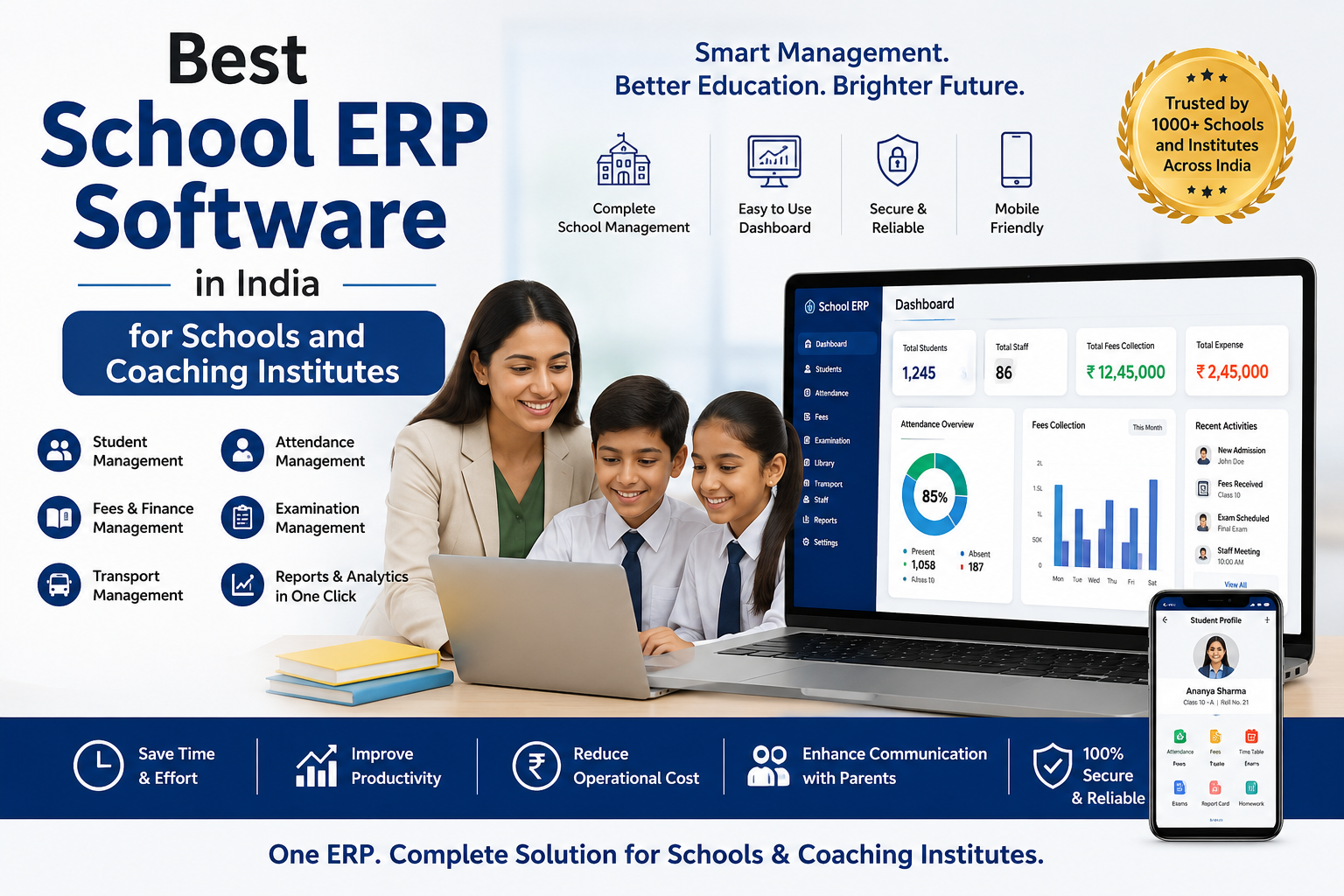 Best School ERP Software in India for Schools and Coaching Institutes