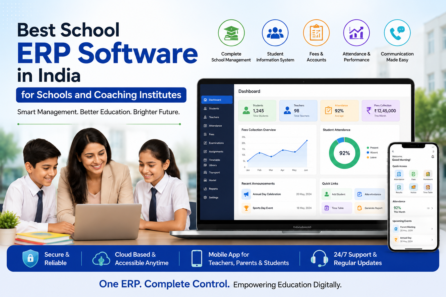 Best School ERP Software in India for Schools and Coaching Institutes