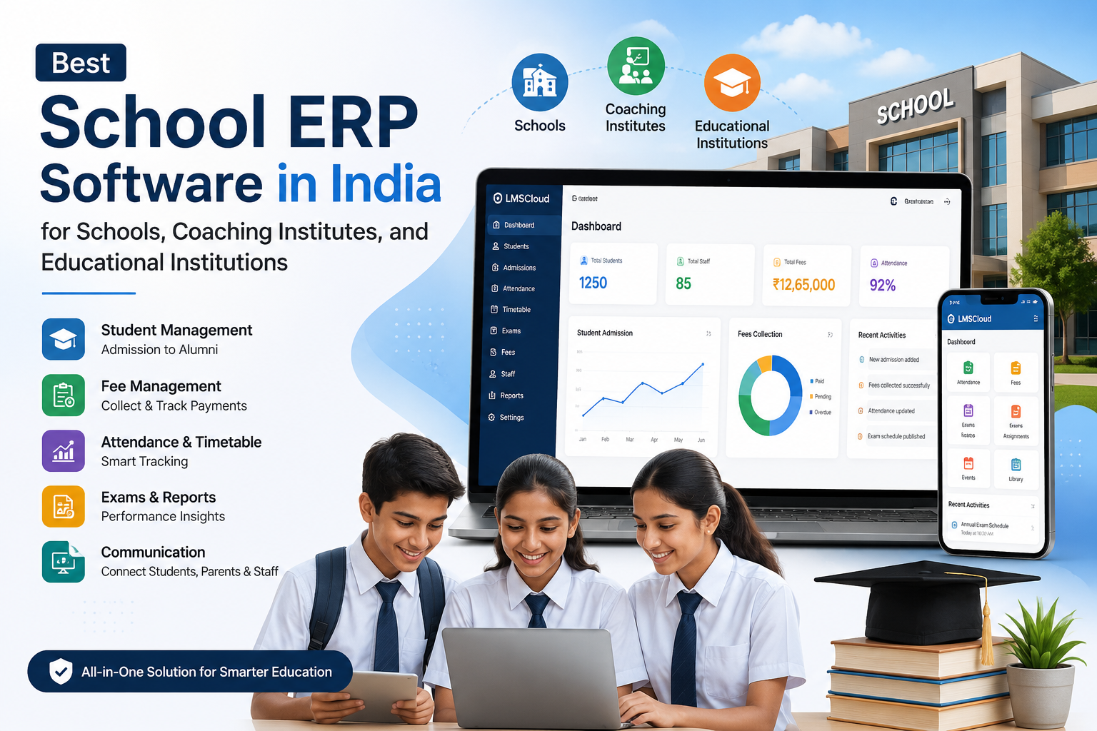 Best School ERP Software in India for Schools, Coaching Institutes, and Educational Institutions