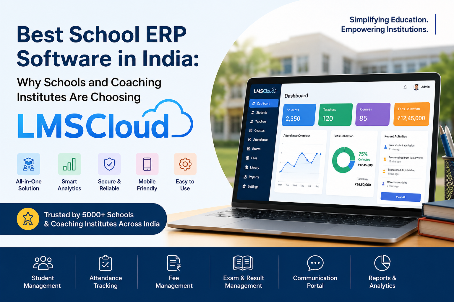 Best School ERP Software in India: Why Schools and Coaching Institutes Are Choosing LMSCloud