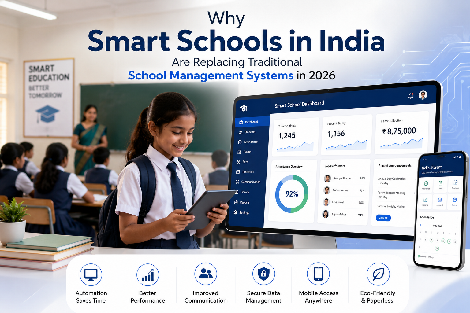 Why Smart Schools in India Are Replacing Traditional School Management Systems in 2026