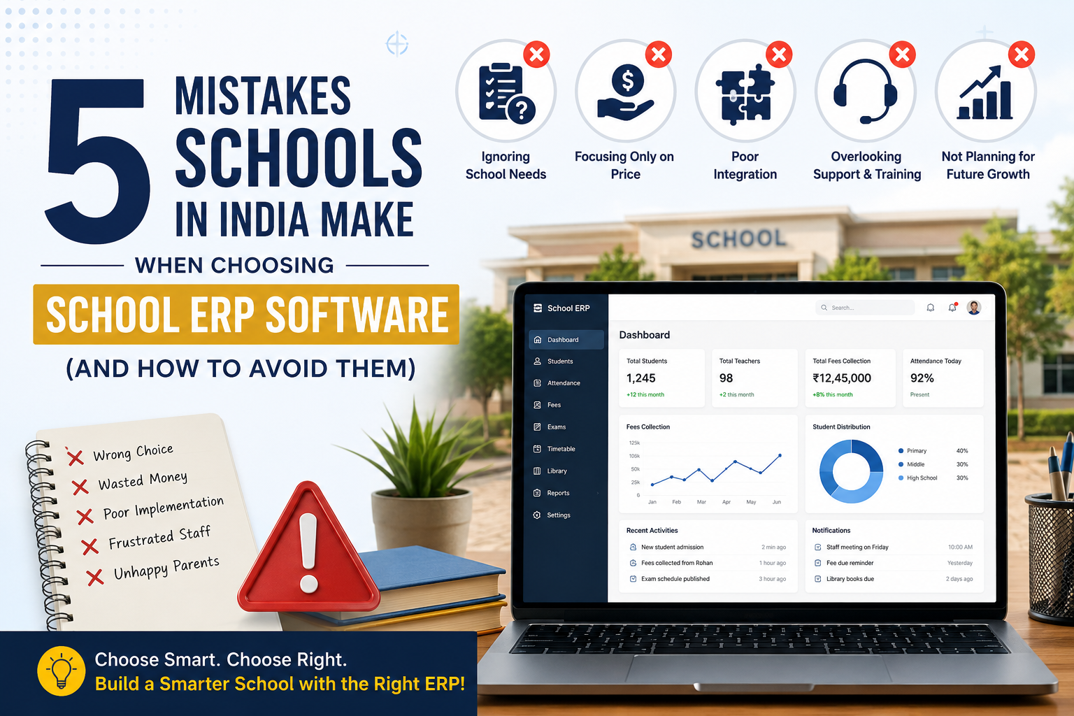 5 Mistakes Schools in India Make When Choosing School ERP Software (And How to Avoid Them)
